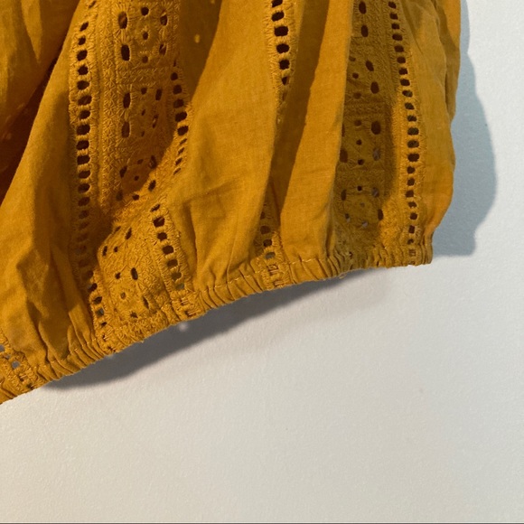 Yellow Scrunched Crop Top - Picture 3 of 4